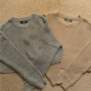 Bundle of 2 Missguided cropped sweaters